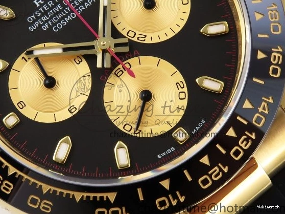 EDITION DAYTONA STRAP 116518 DIAL 1:1 YG BLACK RUBBER APSF ON SH4130 BEST OYSTERFLEX 0426